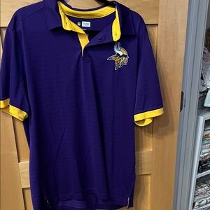 NWT NFL Purple and Yellow Men's Polo Shirt